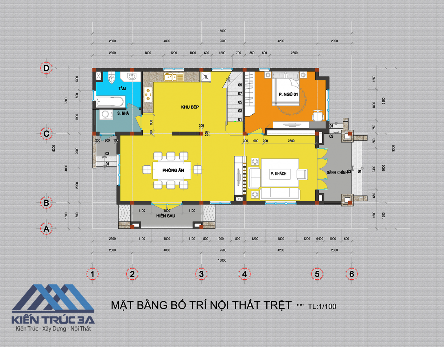 THIẾT KẾ MẪU BIỆT THỰ 9,3x15m TẠI BÌNH DƯƠNG